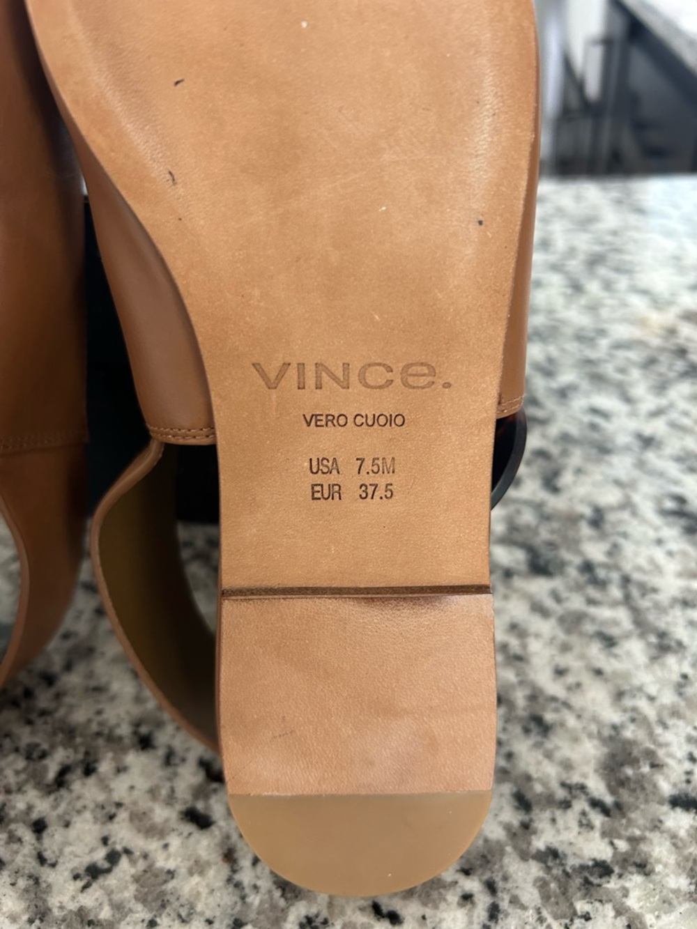 Vince Cadot Tortoise Buckle Slingback Flats Leather Peanut 7.5 - Picture 9 of 11